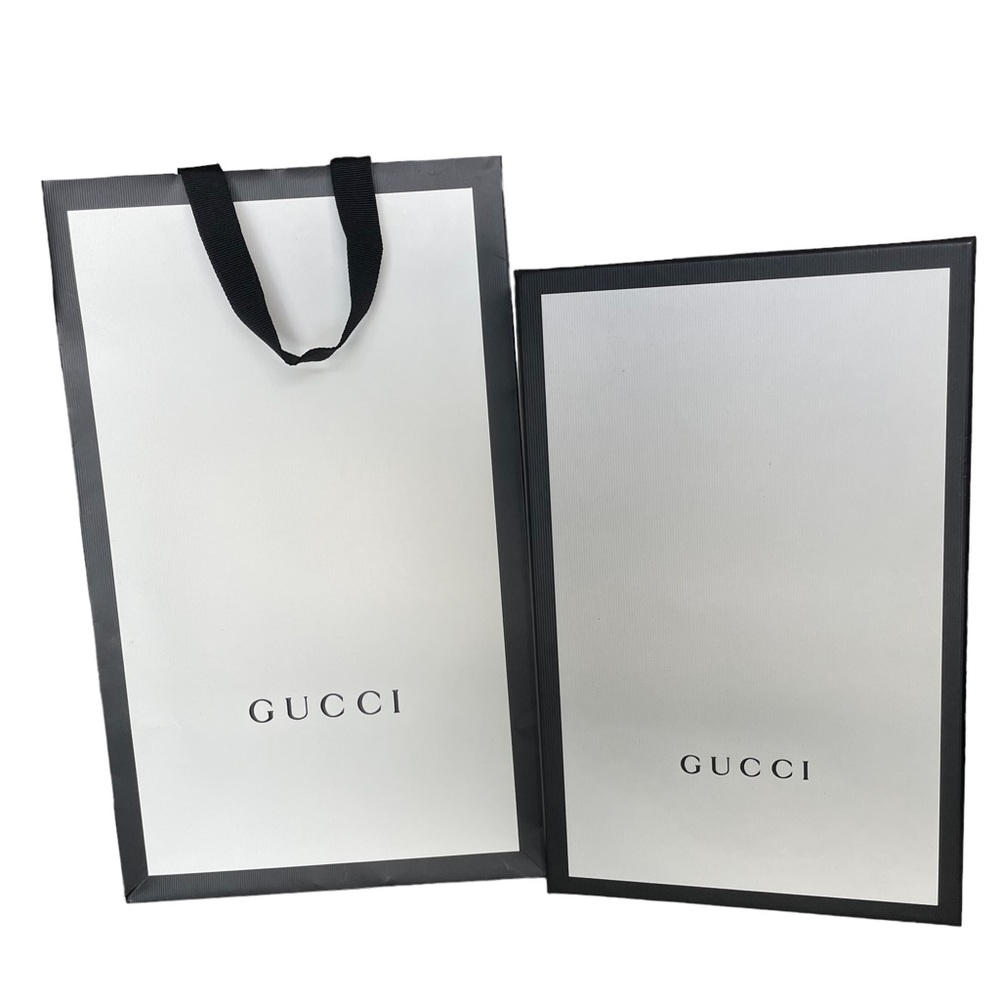 Empty Gucci Shoe Box/Gift Box and Matching Gucci Shopping Bag - Picture 3 of 8